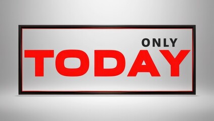 today only word abstract sale banner