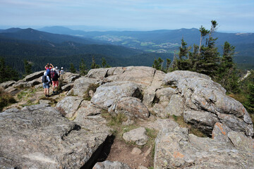 Naklejka premium Felsen auf dem Großen Arber, Bayerischer Wald, Bayern, Deutschland