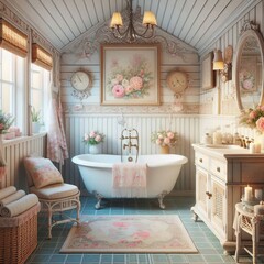74 Cottage Style Bathroom Cozy and charming with pastel colors v