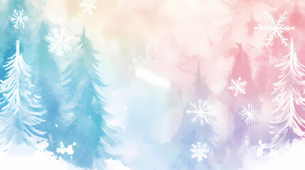 Obraz premium watercolor pattern christmas background