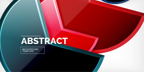 Glass reflective geometric round shapes background. Vector Illustration For Wallpaper, Banner, Background, Card, Book Illustration, landing page