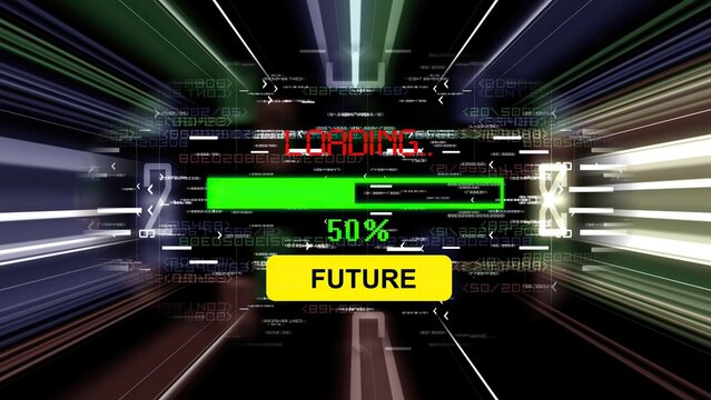 Future loading progress bar on the screen