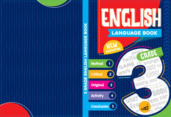 English book cover design adapted for educational books