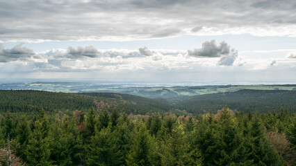 A view of the spring landscape from the Czech-Polish border.