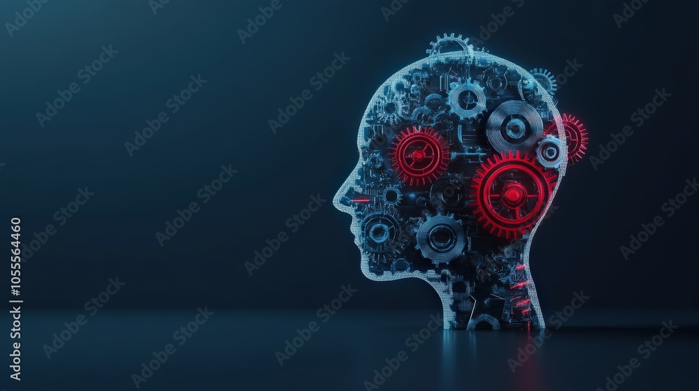 Poster exploring the intersection of technology and human intelligence through innovative design