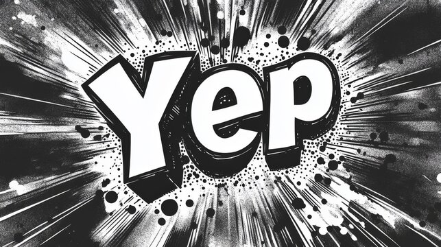 Comic Book Style Word Yep