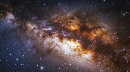 Fototapeta premium Large galaxy with numerous stars