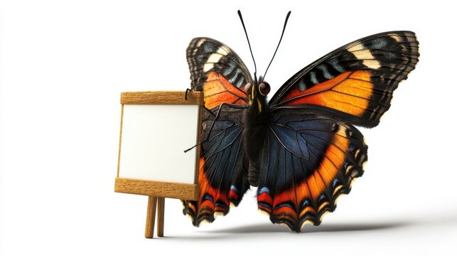 Colorful Butterfly with Small Sign for Teachers
