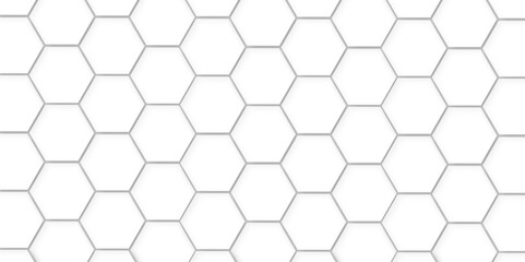 Abstract white background with hexagon and hexagonal background. Luxury white pattern with hexagons. abstract 3d hexagonal background with shadow. 3D futuristic abstract honeycomb mosaic background.
