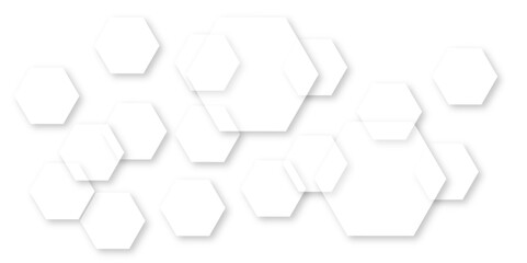Abstract white background with hexagon and hexagonal background. Luxury white pattern with hexagons. abstract 3d hexagonal background with shadow. 3D futuristic abstract honeycomb mosaic background.