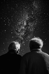 Older Men Stargazing