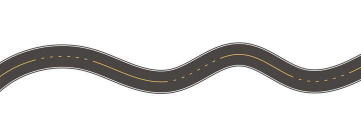Hightway road on white background. Vector