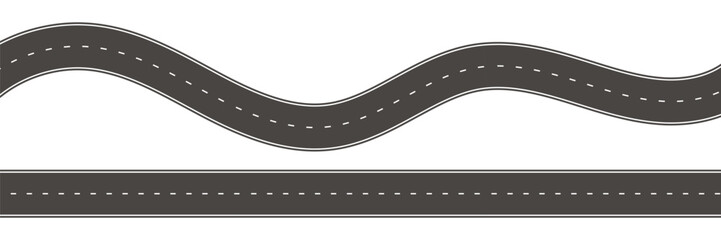 Fototapeta premium Hightway road on white background. Vector