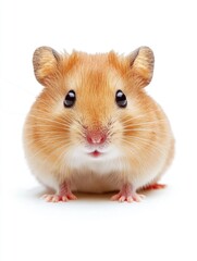 Hamster on white surface
