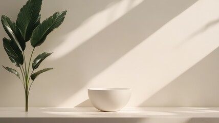 Fototapeta premium Subtle Minimalist Background in Neutral Tones with a Soft Focused Area for a Calming Visual Experience.