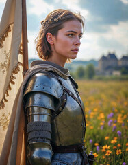 An imaginative portrait of Joan of Arc, Maid of Orleans