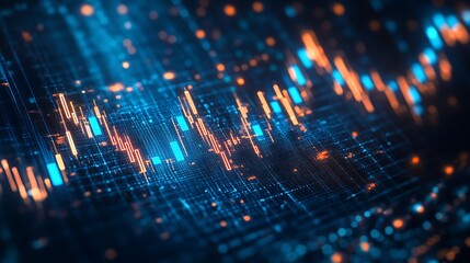 A blue arrow pointing upwards on an upward line, Positive arrow growing up, Business growing blue color background