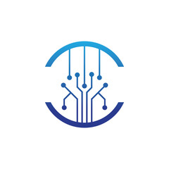 Abstract technology logo vector design