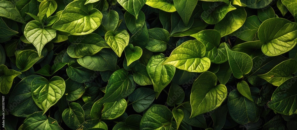 Aufkleber a picture of cyclosorus interruptus plants with vibrant green leaves against a background suitable f