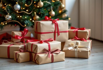 christmas tree with gifts
