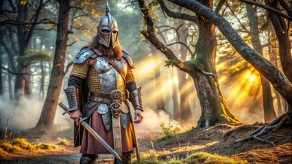 Visigoth Gothic Warrior Portrait in Rule of Thirds for Historical Fantasy Art and Culture