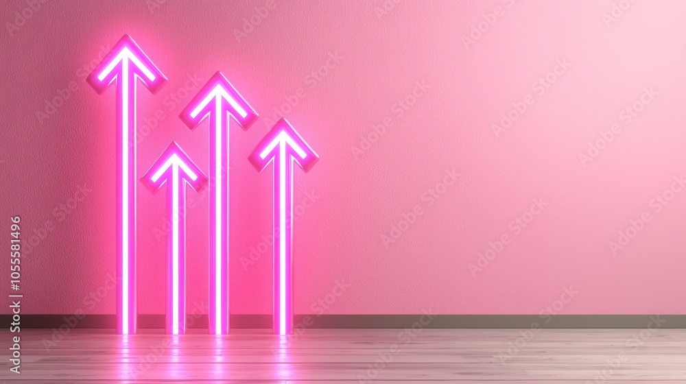 Aufkleber illuminated price increase icons with upward trending arrow in 32k resolution poster design for copy