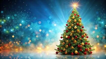 festive Christmas tree background with abstract design