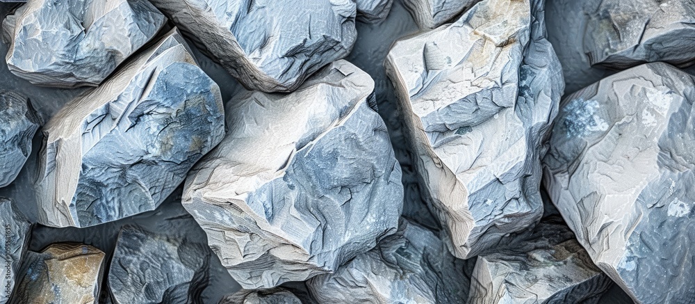 Poster close up image displaying a light gray rock texture creating an abstract stone background with copy 