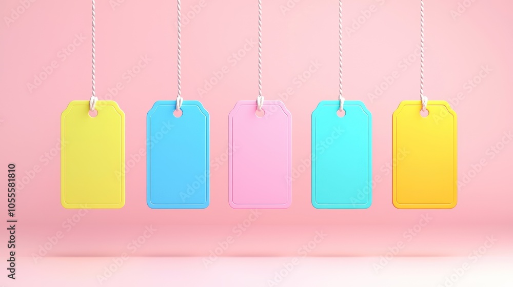 Poster radiant gradient price tags poster design with copy space in 32k resolution - c4d concept with high 