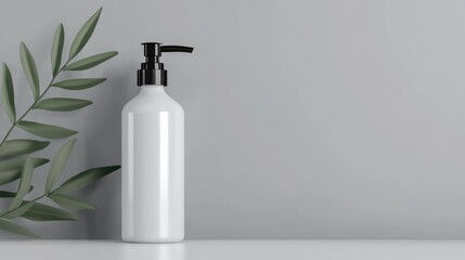 Fototapeta premium White bottle for beauty spa hygiene products