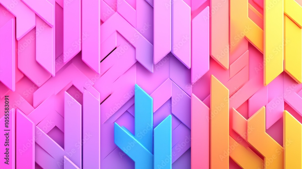 Aufkleber ascending graph arrow heads in high luminosity - futuristic c4d poster design with copy space in 32k