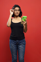 Brazilian woman wearing black shirt