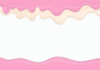 Glazed pink and cream liquid background