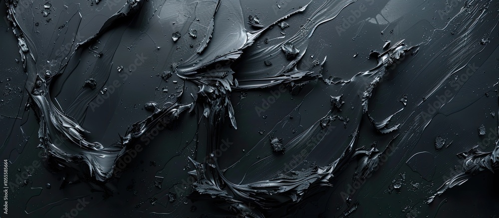 Poster dark black abstract art background with copy space image showing textured surface