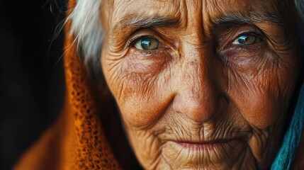 Portrait of an elderly woman highlighting aspects of women s health