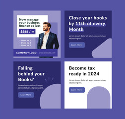 business card template social media company in bold colour