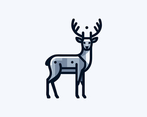 Deer logo vector template. Deer head logo icon vector illustration. Deer logo design for t-shirts