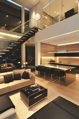 Cozy Modern Living Room with Contemporary Luxury Design