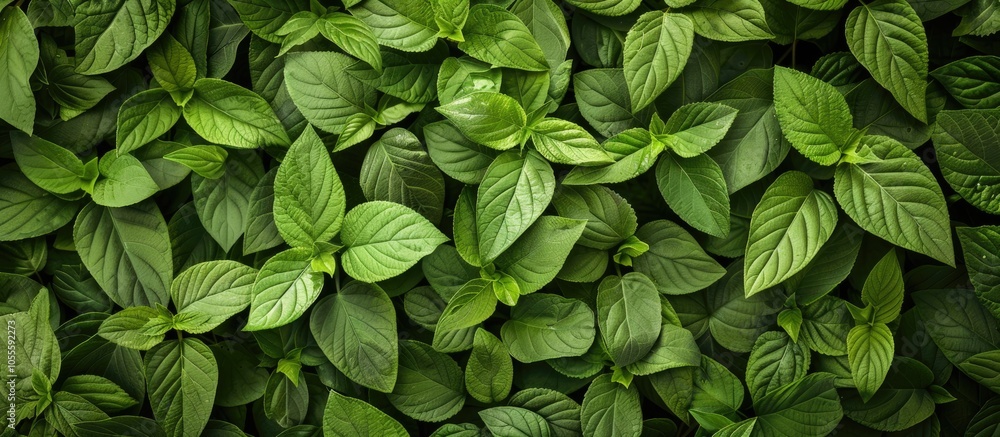 Poster a detailed view of leaves serves as a background copy space image