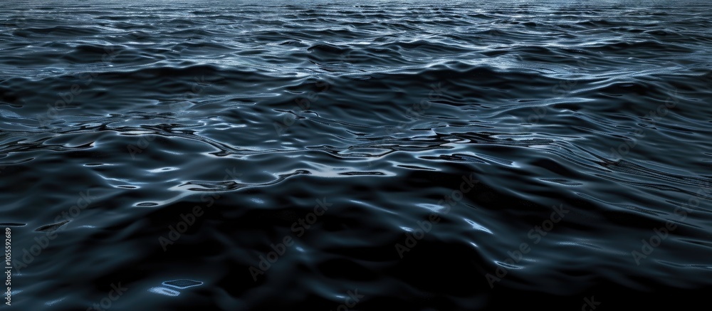 Poster a serene image featuring a dark water surface with gentle ripples perfect for a copy space image