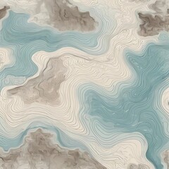 Abstract topographic map pattern in soft tones