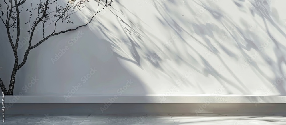 Poster a graceful abstract light backdrop with subtle shadows from tree branches creates a sophisticated at