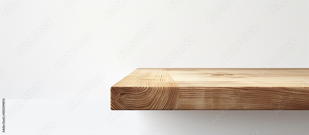 Poster an angle of a wooden table corner captured on a white backdrop with ample space for additional graph