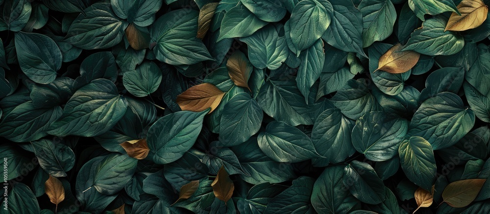 Poster a detailed view of leaves serves as a background copy space image