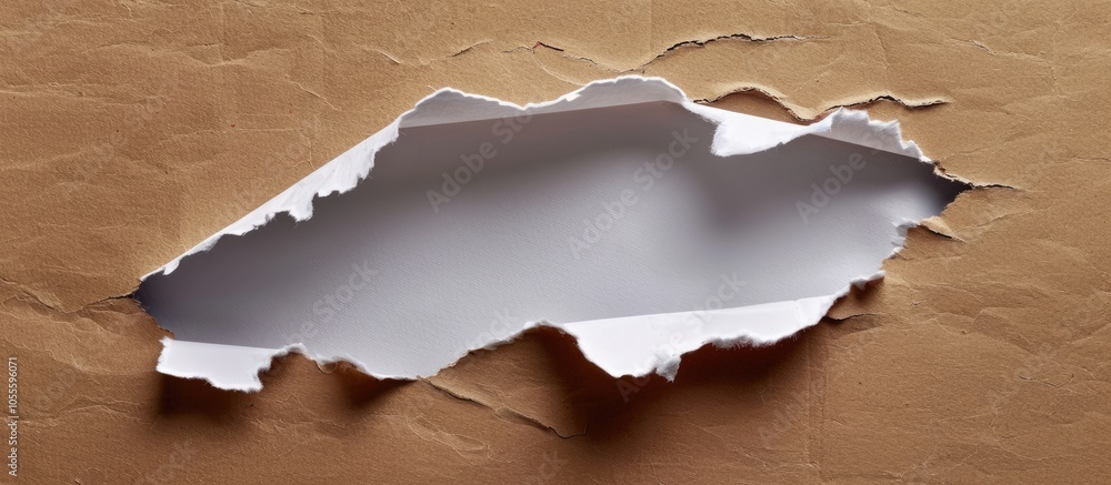 Aufkleber a torn white paper piece on a cardboard background portrays an online reputation message symbol with