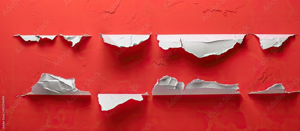 Poster message with helpful tips on ripped paper on red background with copy space image for a symbolic rep