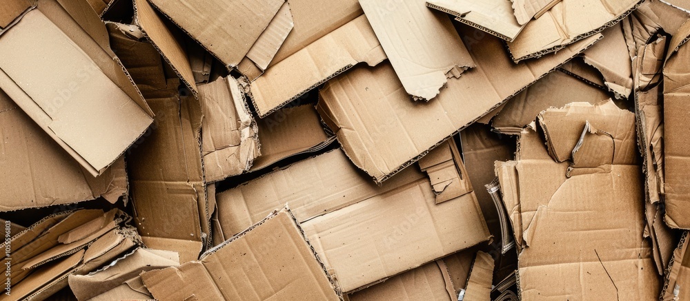 Aufkleber utilizing kraft cardboard for recycling exemplifies resource efficiency with a copy space image