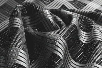 Intricate linear patterns that are seamlessly woven create a tapestry of interconnected lines.