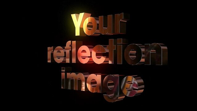 Revolving 3D Text with Reflections
