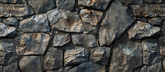 Fototapeta premium Background of granite stone walls with copy space image